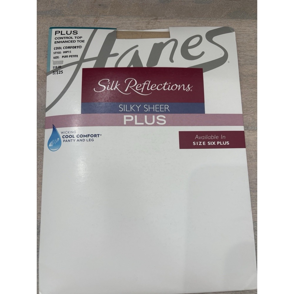 Hanes Solo‎ Reflections Silky Sheer Sz Petite Plus Pantyhose Control  Top